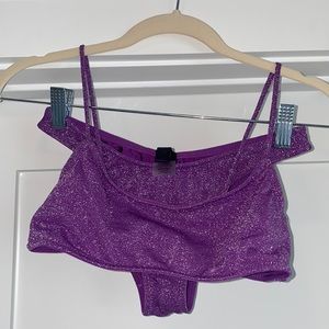 TRIANGL mica sparkly purple bikini set